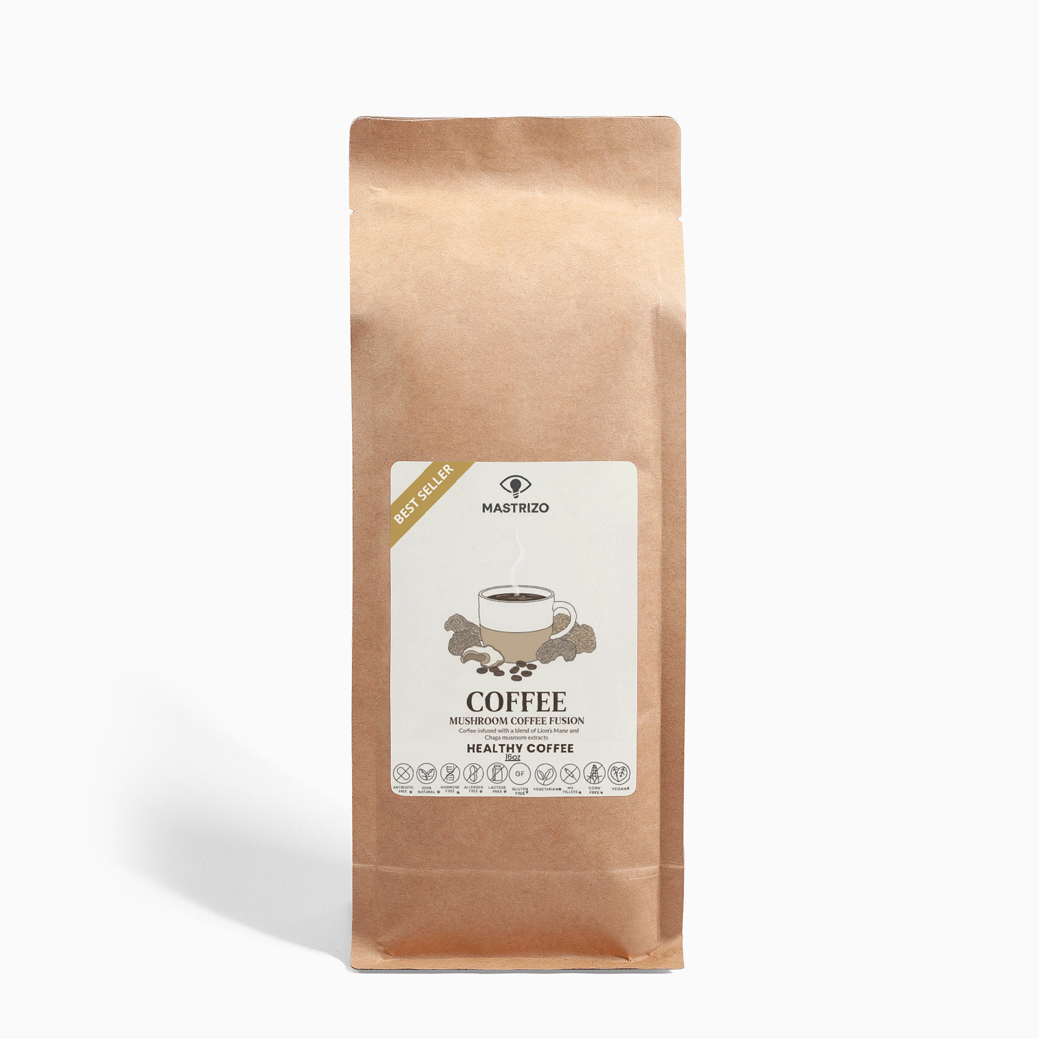 MASTRIZO™ Focus & Energy Mushroom Coffee (Lion's Mane & Chaga)