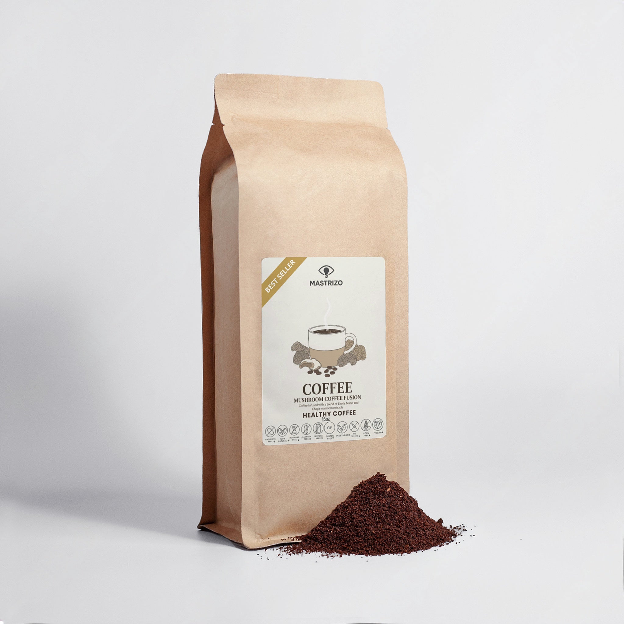 MASTRIZO™ Focus & Energy Mushroom Coffee (Lion's Mane & Chaga)